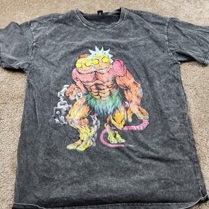 Rick And Morty Two Headed Monster Graphic T-Shirt Adult Swim Cartoon Med